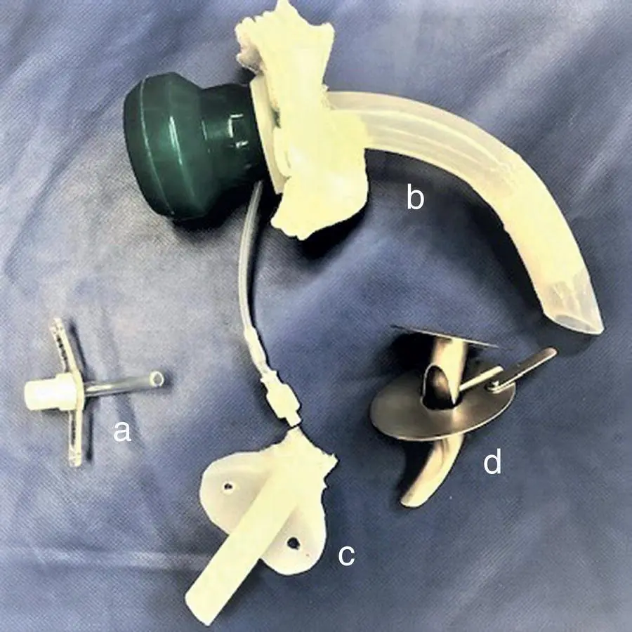 Figure 412 Tracheostomy tubes Bivona silicon tube a Dyson tube b a tube - фото 28