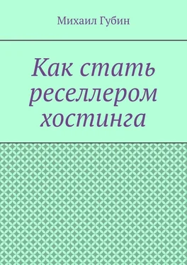 Михаил Губин Как стать реселлером хостинга обложка книги