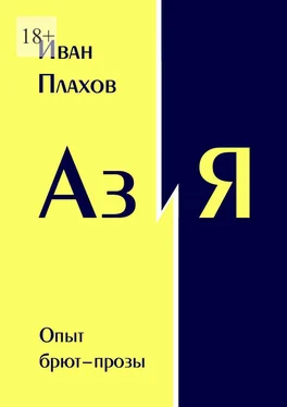 Иван Плахов Аз и Я. Опыт брют-прозы обложка книги