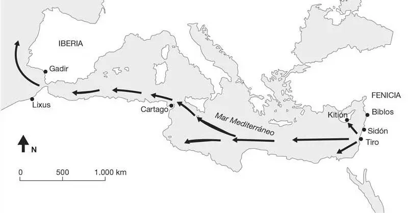 Fig 6 El Mediterráneo en tiempos de la colonización fenicia Por lo tanto la - фото 7