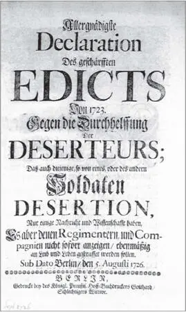 Abb 10 Verschärfte Strafen gegen Desertion 1726 Allergnädigste Declaration - фото 10