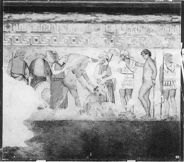18 Pintura mural procedente de la Tumba François en Vulci Lazio Aquiles - фото 19