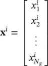 As can be seen x ihas one element denoted with a subscript for each gene - фото 38