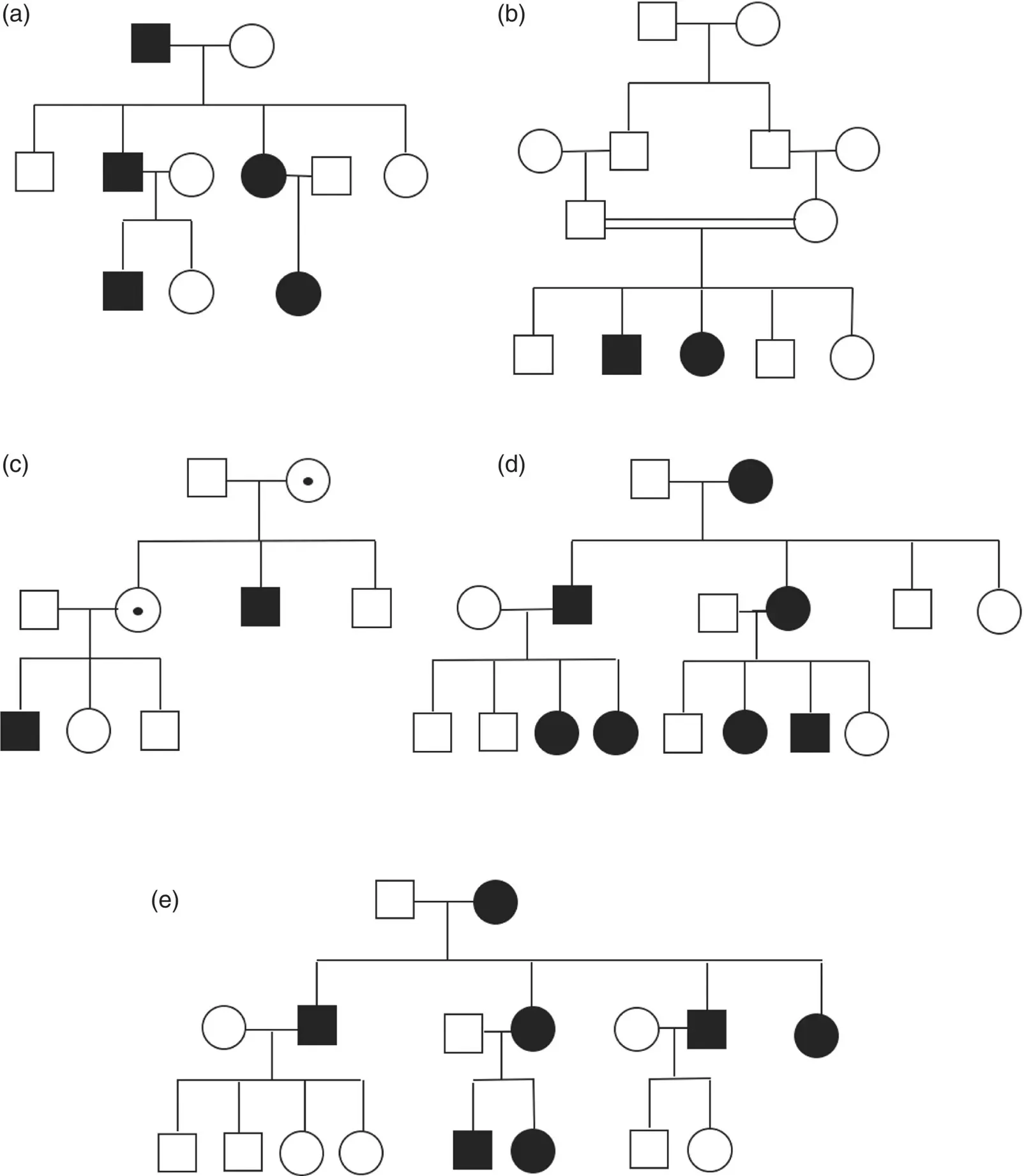 Figure 210 Pedigrees consistent with a autosomal dominant inheritance b - фото 14