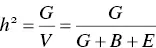 where V is the total phenotypic variance G is the genetic variance of the - фото 22