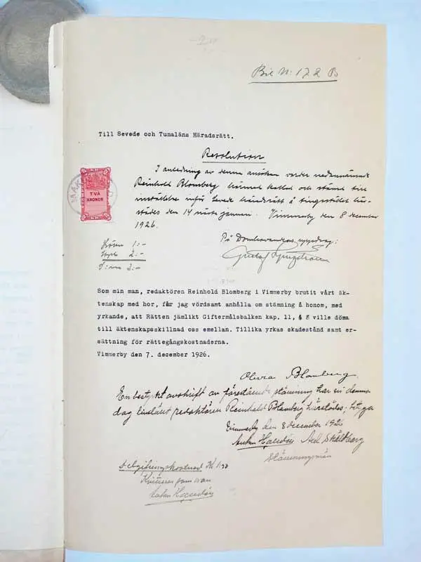 В начале декабря 1926 г Райнхольду Блумбергу приходит новая судебная повестка - фото 22