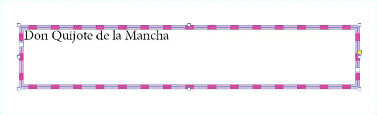 14Para acabar cambiaremos el color del trazo aplicado al marco de texto para - фото 312