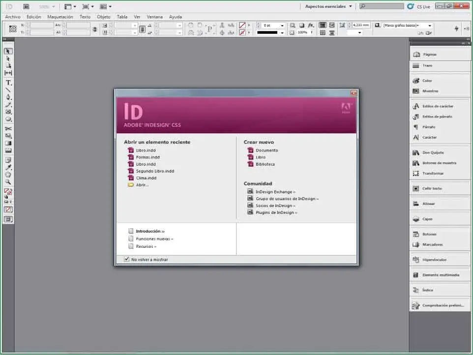 la interfaz de InDesign CS5 permite trabajar con el programa de una manera más - фото 4