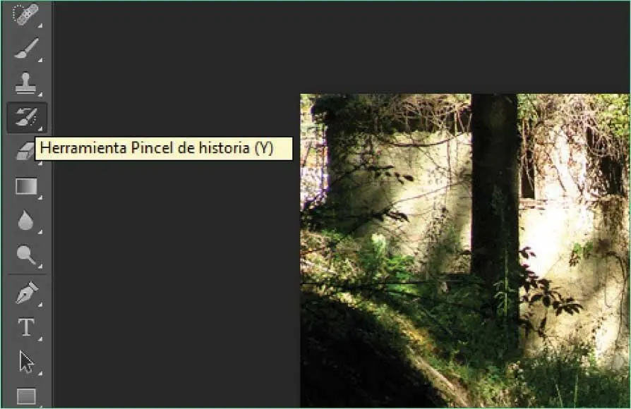 9La herramienta Pincel de historiapermite pintar una copia de un estado o una - фото 152