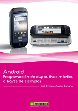 José Enrique Amaro Soriano Android: Programación de dispositivos móviles a través de ejemplos обложка книги