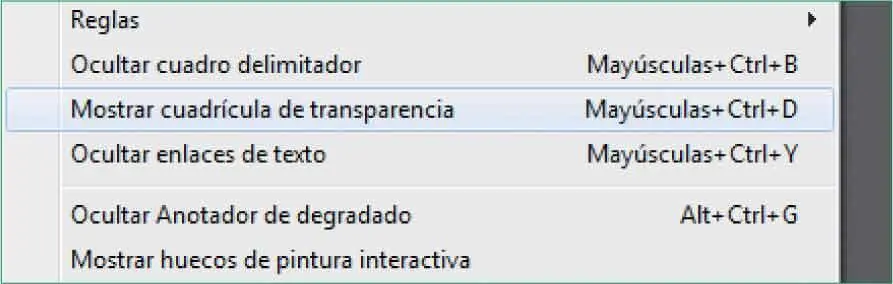 2La cuadrícula de transparencia se utiliza para identificar las áreas - фото 143