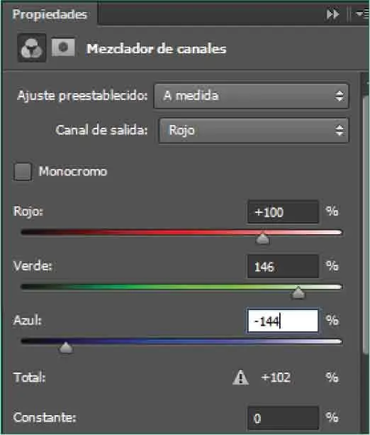En el Mezclador de canalessepa que los valores positivos reducen el canal - фото 407