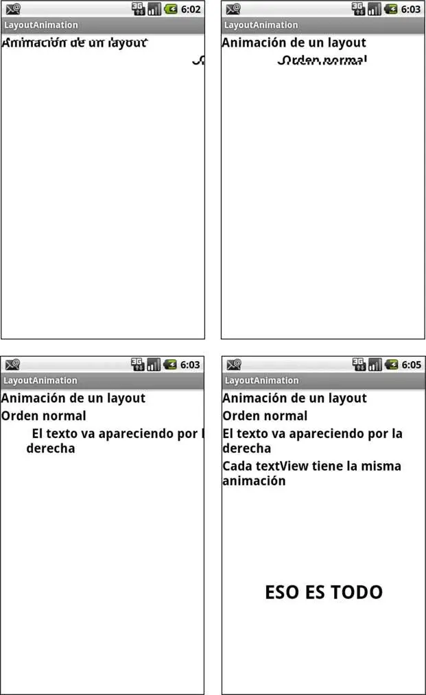 Figura 29 Animación de un layout mediante LayoutAnimation Finalmente - фото 46