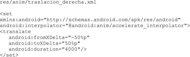El layout de este ejemplo es el siguiente En el programa Animacionjava - фото 2