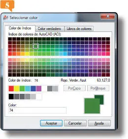 Se puede realizar una selección entre los 255 colores del Índice de colores de - фото 260