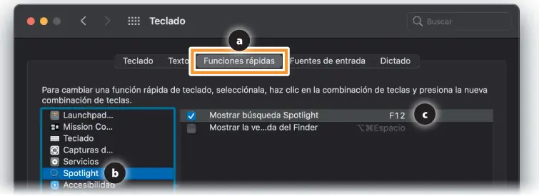 4Todavía en las preferencias de Teclado clic en el panel Funciones rápidas - фото 74