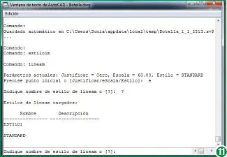 La ventana de texto de AutoCAD refleja todas las órdenes que se han realizado - фото 172