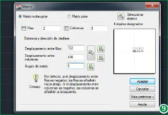 Si en el campo Desplazamiento entre filasinserta un valor negativo las filas - фото 155