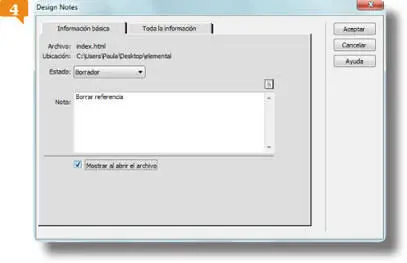 También se puede acceder al cuadro Design Notesdesde el menú contextual del - фото 142