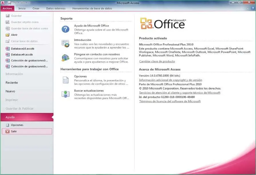 Si se considera un usuario nuevo de Access 2010 no dude en consultar la ayuda - фото 60