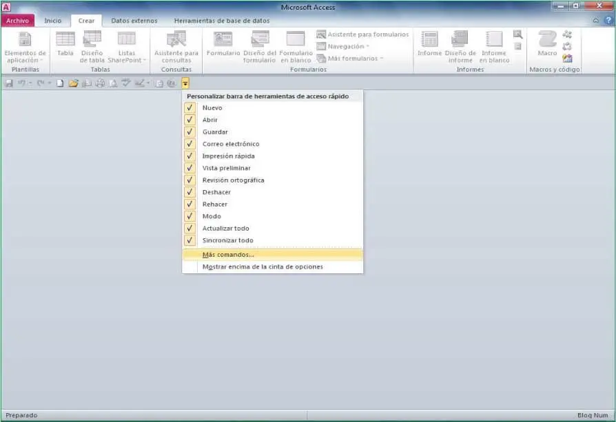 Puede acceder al cuadro de diálogo Opciones de Accessdesde el comando - фото 36
