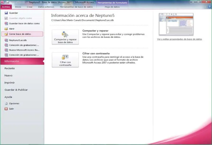 3Como puede ver la base de datos se ha cerrado pero el programa continúa - фото 102