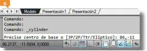 7Como radio de base del cilindro inserte el valor 5en la línea de comandos y - фото 213