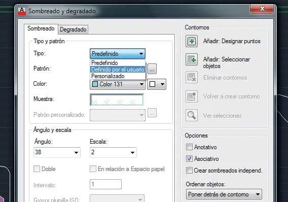 Al seleccionar la opción Definido por el usuarioen el cuadro Sombreado y - фото 513