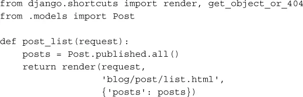 Acaba de crear su primera vista de Django postlist que recupera un objeto - фото 74