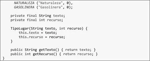 Si quieres puedes definir otros tipos de lugares para adaptar la aplicación a - фото 118