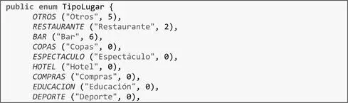 Si quieres puedes definir otros tipos de lugares para adaptar la aplicación a - фото 117