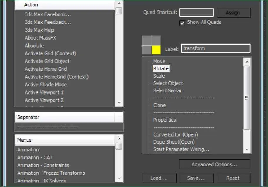 12Se abre así el cuadro Advanced Quad Menu OptionsEn este cuadro usted puede - фото 265