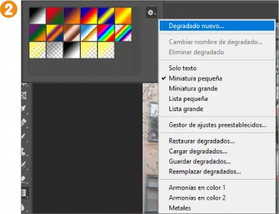 5 En el cuadro Nombre de degradado escriba el nombre Degradado iluminación y - фото 100