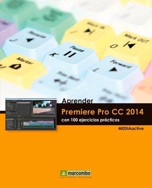 MEDIAactive Aprender Premiere Pro CC 2014 con 100 ejercicios practicos обложка книги