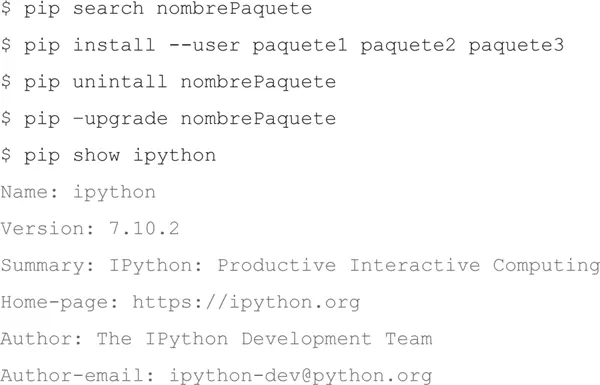 Cabe destacar que cuando se instalan paquetes en Python es recomendable usar - фото 31