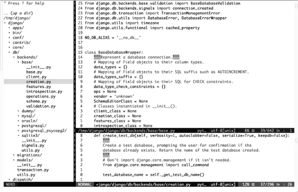 Figura 114 MacVim configurado para programar Python Vim suele venir instalado - фото 42