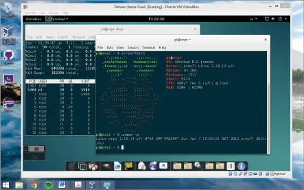 Figura 35 VirtualBox ejecutando Debian Jessie como máquina virtual en un - фото 39