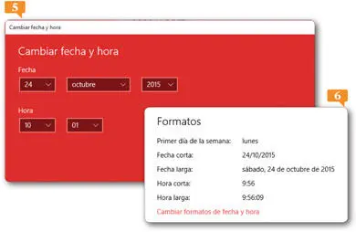 7 Configure los parámetros de formato de fecha y hora según sus preferencias y - фото 214