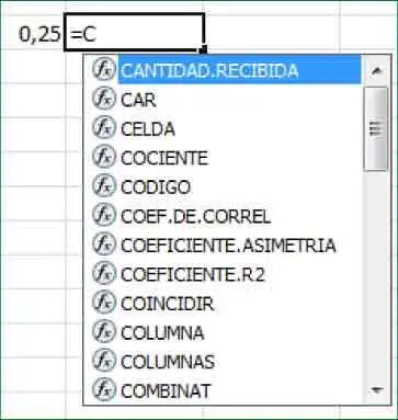 Esta lista de ayuda se denomina función Autocompletar - фото 344