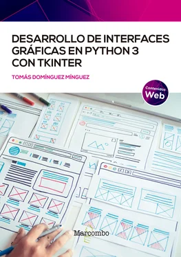 Tomás Domínguez Mínguez Desarrollo de interfaces gráficas en Python 3 con Tkinter обложка книги