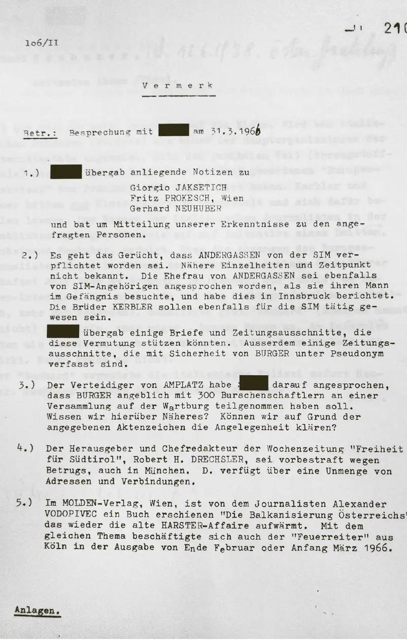 Vermerk über Treffen mit Stasi Übergab Berichte und Zeitungsausschnitte - фото 16