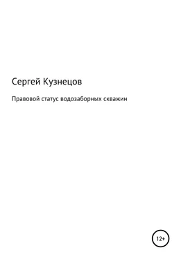 Сергей Кузнецов Правовой статус водозаборных скважин обложка книги