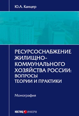 Юрий Канцер Ресурсоснабжение жилищно-коммунального хозяйства России. Вопросы теории и практики обложка книги