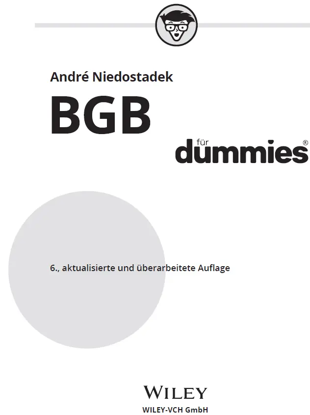BGB für Dummies Bibliografische Information der Deutschen Nationalbibliothek - фото 1