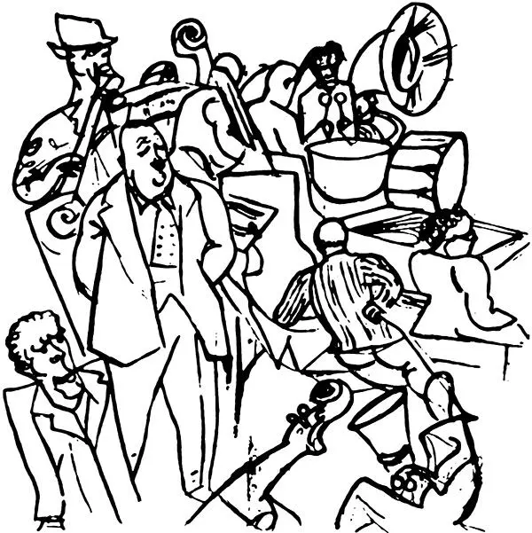 Paul Whiteman mit seinen JazzSymphonikern Zeichnung in der Deutschen - фото 8