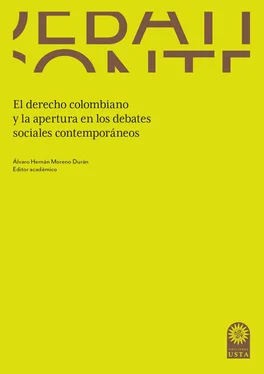 Álvaro Hernán Moreno Durán El derecho colombiano y la apertura en los debates sociales contemporáneos обложка книги