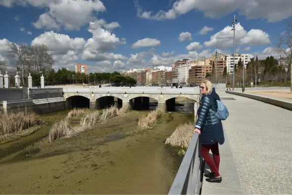 Набережная реки Manzanares Колесницы на крыше здания банка BBVA - фото 27
