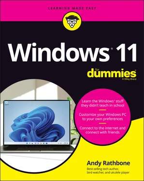 Andy Rathbone Windows 11 For Dummies обложка книги