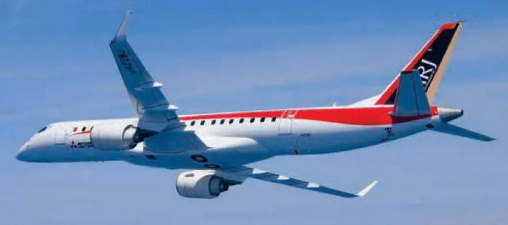 Второй экземпляр MRJ90 в первом испытательном полете 31 мая 2016 г Японская - фото 17