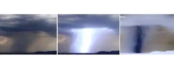 Фото 0а Последовательные кадры во времени разряда очень мощной молнии слева - фото 2